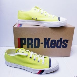 Keds Men’s Wild Lime Neon Yellow Sneakers NIB Size 10 Canvas Lace Up